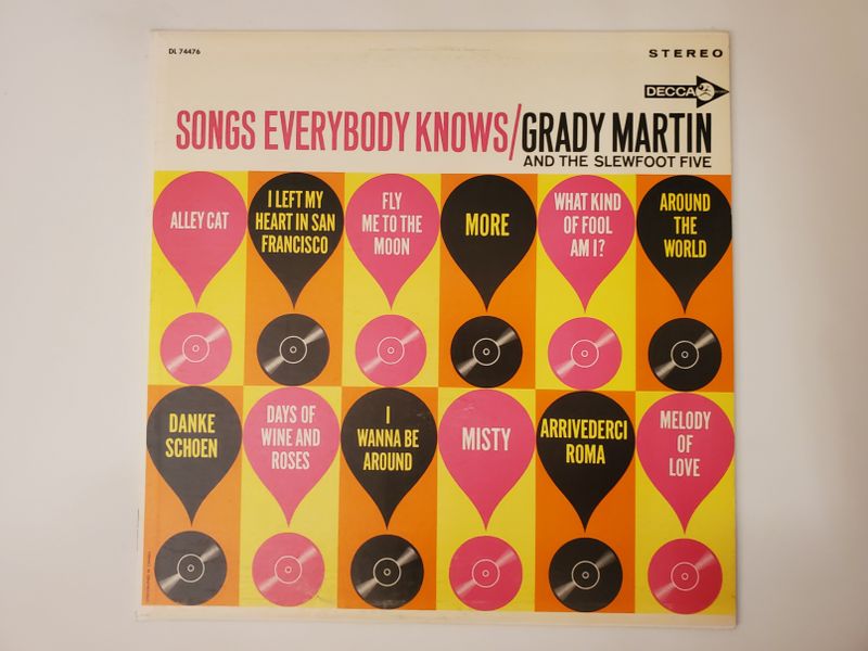 Grady Martin and the Slewfoot Five Songs Everybody Knows vinyl record